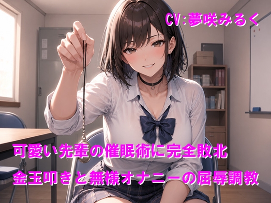 【R18 ASMR】可愛い先輩の催○術に完全敗北 金玉叩きと無様オナニーの屈辱調教