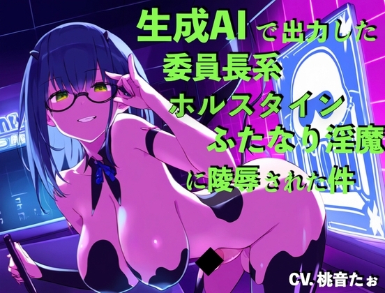 【R18 ASMR】生成AIで出力した委員長系ホルスタインふたなり淫魔に陵○された件