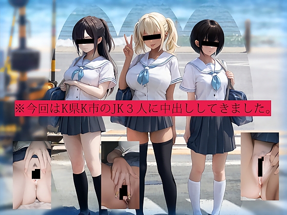 【R18 ASMR】今回はK県K市のJK3人に中出ししてきました。